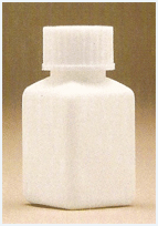 Plastic Bottle Square, round in White Color